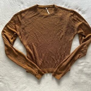 Free People Women's Tan Crewneck Sweater